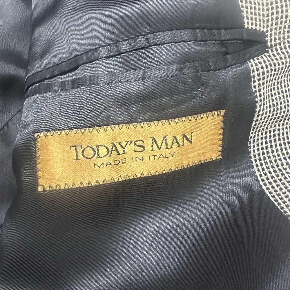 Today's Man Sandro Blazer 44R Made in Italy Zignone Merino Wool - Picture 9 of 11